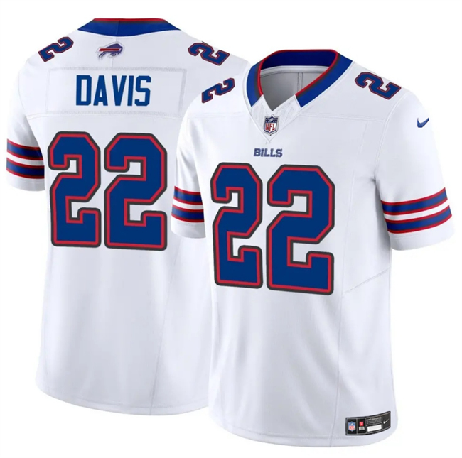 Men's White Buffalo Bills #22 Ray Davis 2024 F.U.S.E. Vapor Untouchable Limited Stitched Football Jersey